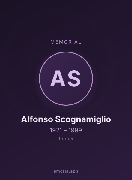 Memorial portrait of Alfonso Scognamiglio