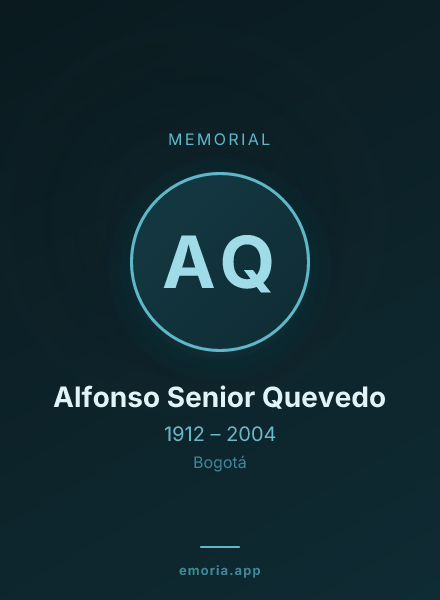 Memorial portrait of Alfonso Senior Quevedo