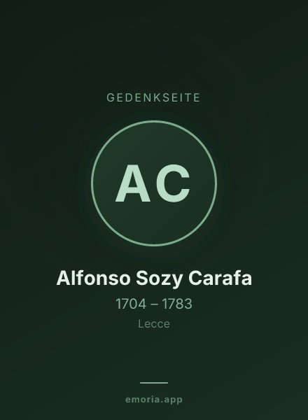 Gedenkportrait von Alfonso Sozy Carafa