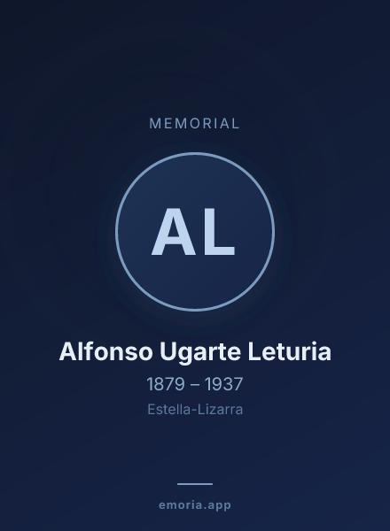 Memorial portrait of Alfonso Ugarte Leturia