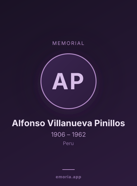 Memorial portrait of Alfonso Villanueva Pinillos