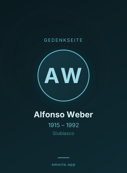 Gedenkportrait von Alfonso Weber