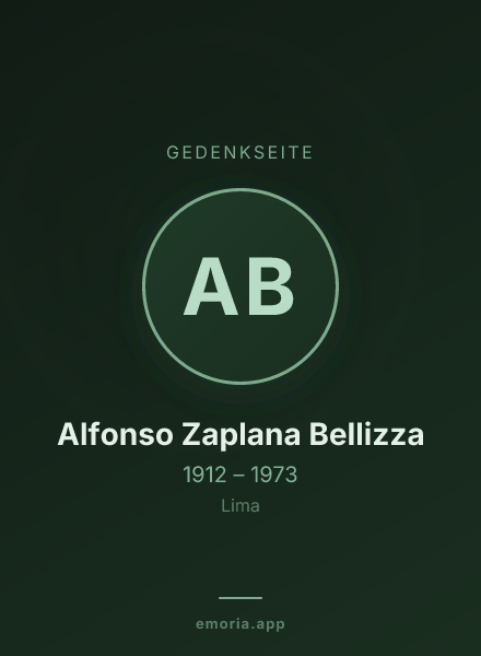 Gedenkportrait von Alfonso Zaplana Bellizza