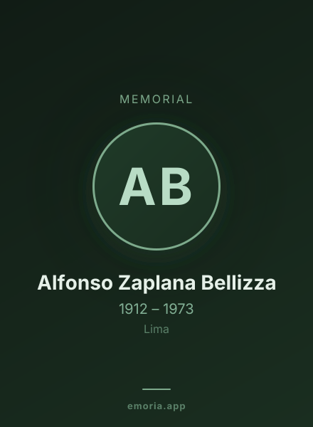 Memorial portrait of Alfonso Zaplana Bellizza