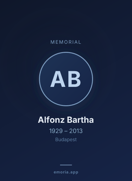 Memorial portrait of Alfonz Bartha