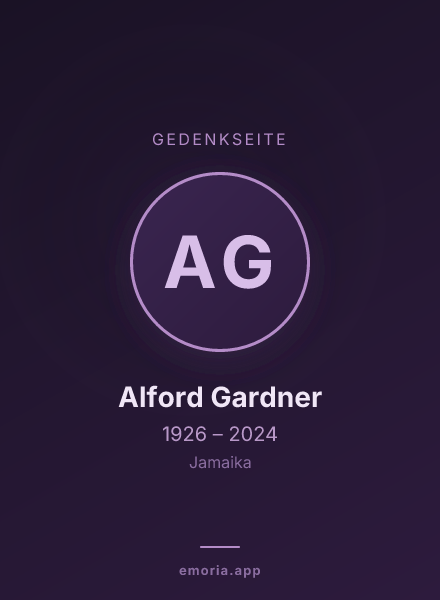 Gedenkportrait von Alford Gardner