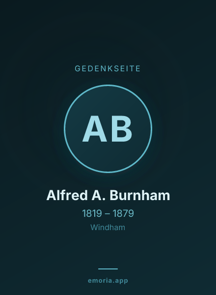 Gedenkportrait von Alfred A. Burnham