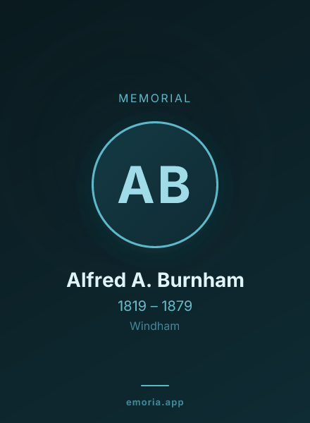 Memorial portrait of Alfred A. Burnham