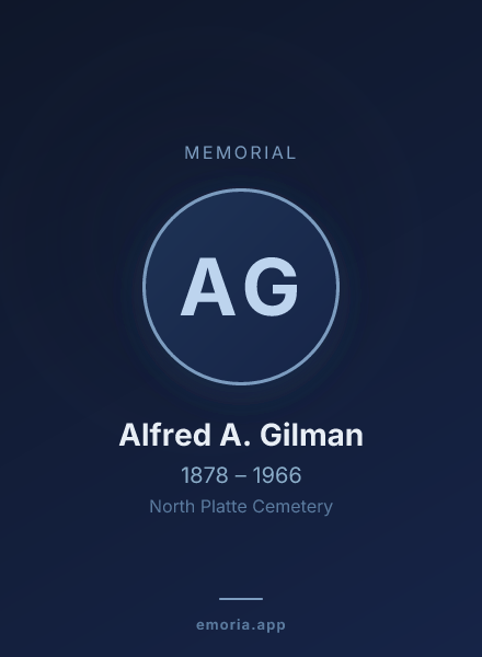 Memorial portrait of Alfred A. Gilman