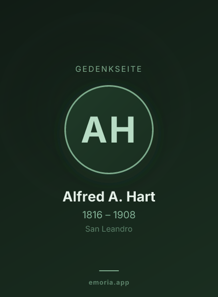 Gedenkportrait von Alfred A. Hart