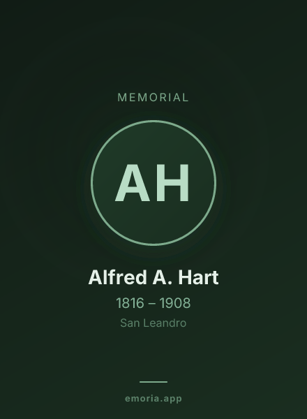 Memorial portrait of Alfred A. Hart