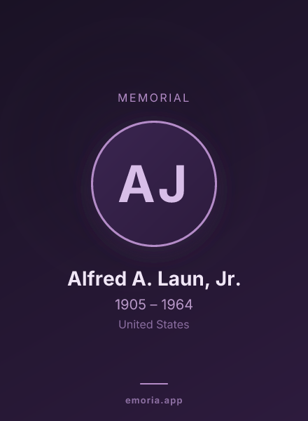 Memorial portrait of Alfred A. Laun, Jr.