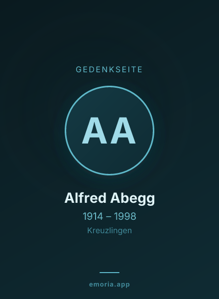 Gedenkportrait von Alfred Abegg