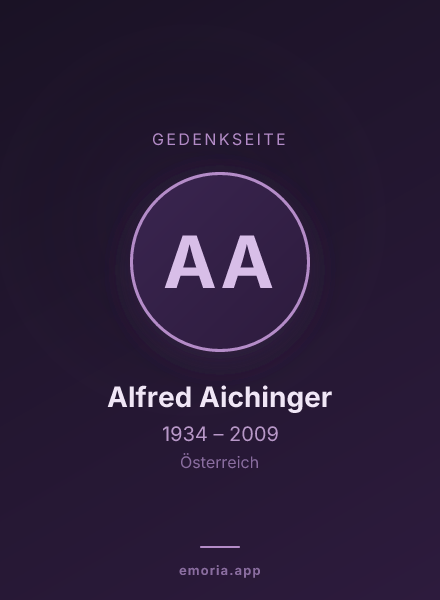 Gedenkportrait von Alfred Aichinger