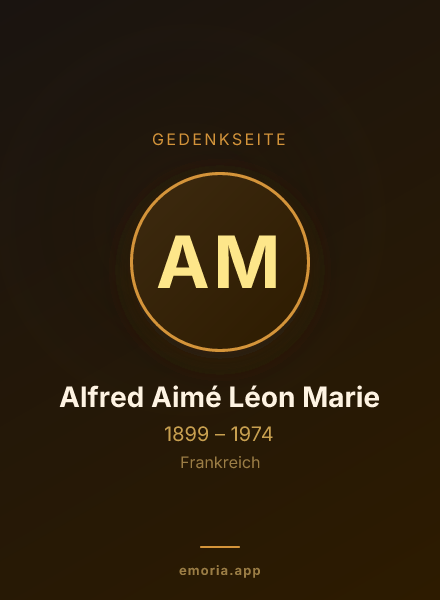 Gedenkportrait von Alfred Aimé Léon Marie