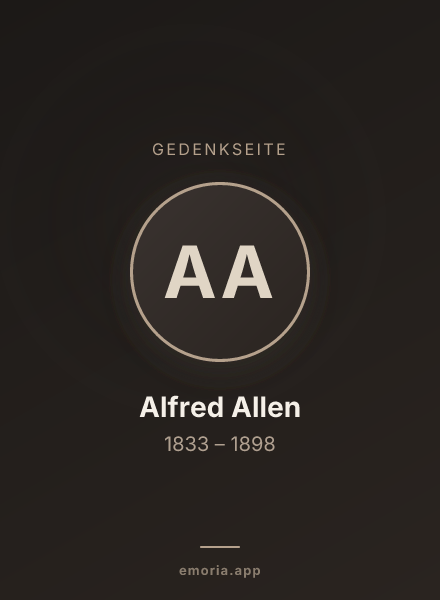 Gedenkportrait von Alfred Allen