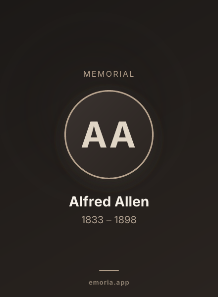 Memorial portrait of Alfred Allen