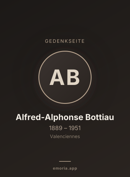 Gedenkportrait von Alfred-Alphonse Bottiau