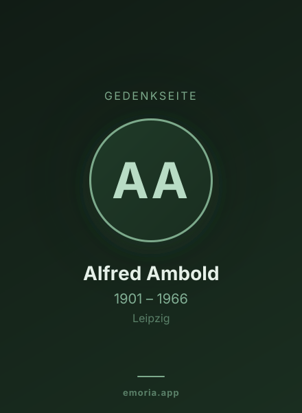 Gedenkportrait von Alfred Ambold