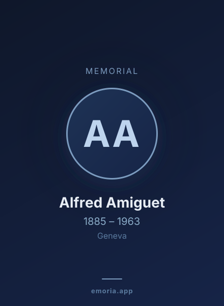 Memorial portrait of Alfred Amiguet