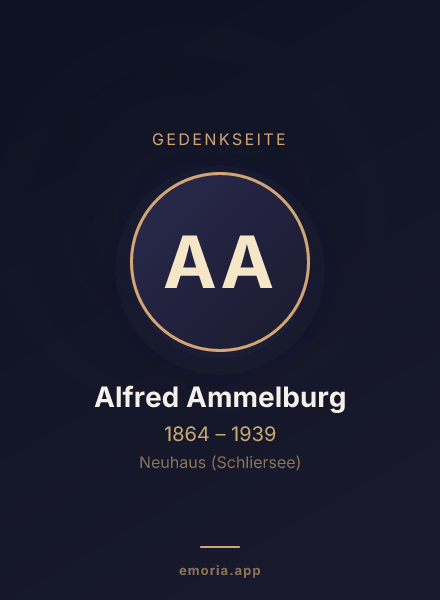 Gedenkportrait von Alfred Ammelburg