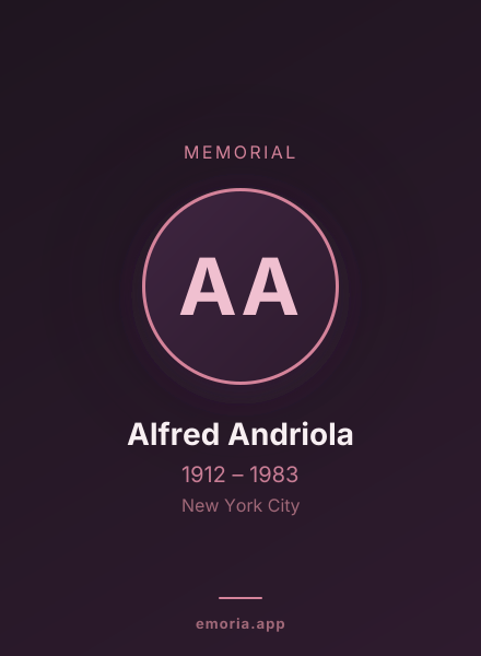 Memorial portrait of Alfred Andriola