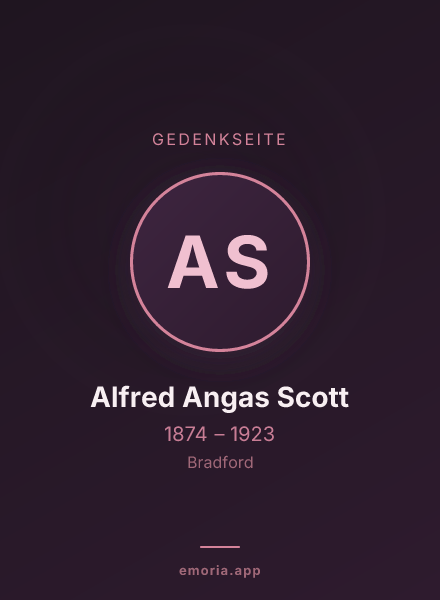 Gedenkportrait von Alfred Angas Scott