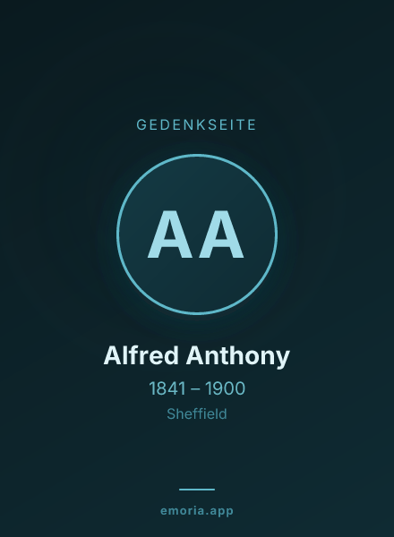 Gedenkportrait von Alfred Anthony