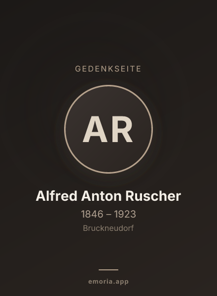 Gedenkportrait von Alfred Anton Ruscher
