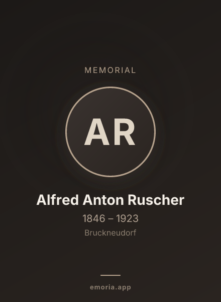 Memorial portrait of Alfred Anton Ruscher