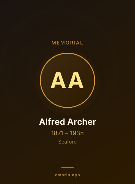 Memorial portrait of Alfred Archer