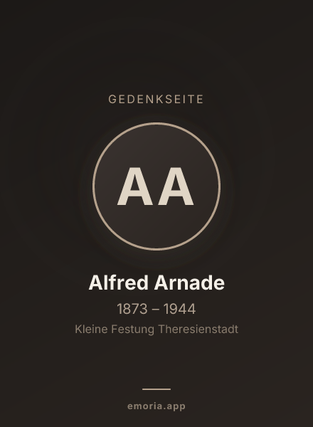 Gedenkportrait von Alfred Arnade