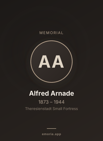 Memorial portrait of Alfred Arnade