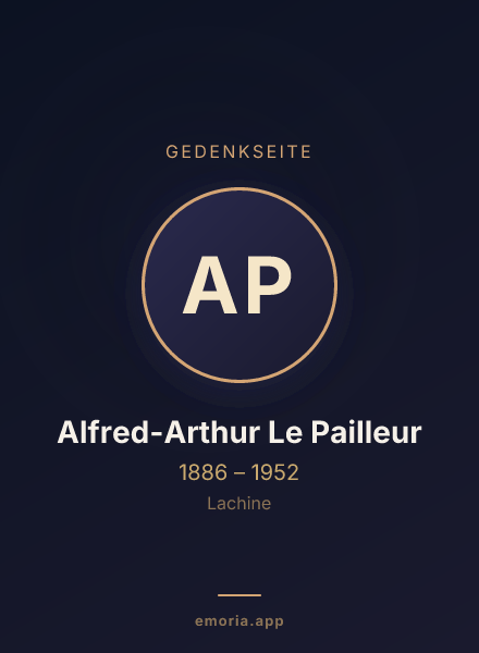 Gedenkportrait von Alfred-Arthur Le Pailleur