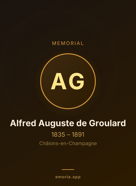 Memorial portrait of Alfred Auguste de Groulard