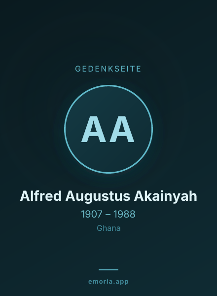 Gedenkportrait von Alfred Augustus Akainyah