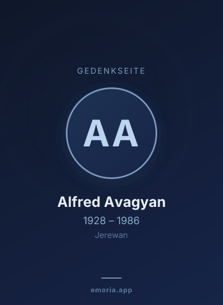 Gedenkportrait von Alfred Avagyan