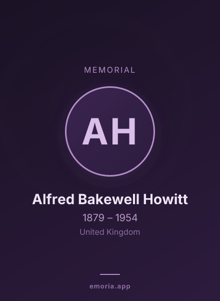 Memorial portrait of Alfred Bakewell Howitt