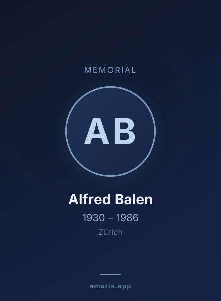Memorial portrait of Alfred Balen