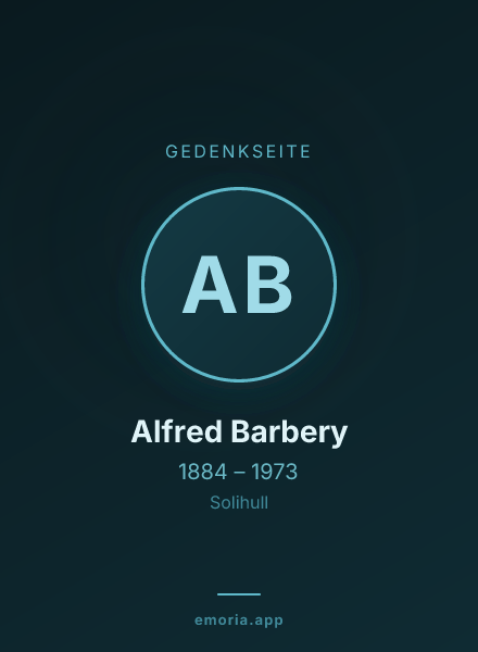 Gedenkportrait von Alfred Barbery