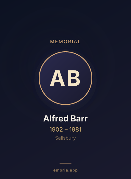 Memorial portrait of Alfred Barr
