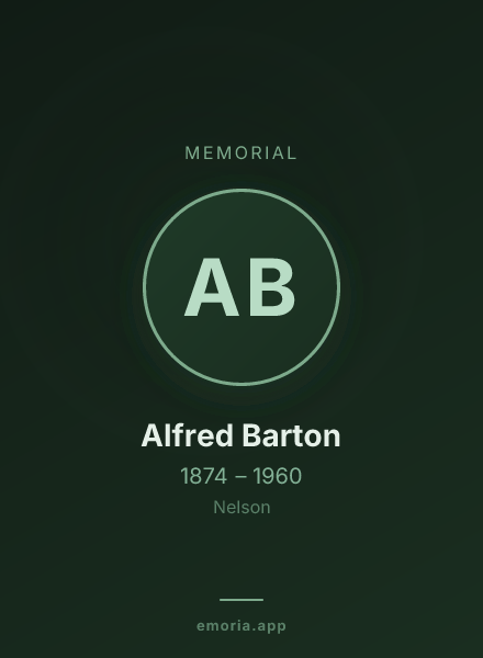 Memorial portrait of Alfred Barton