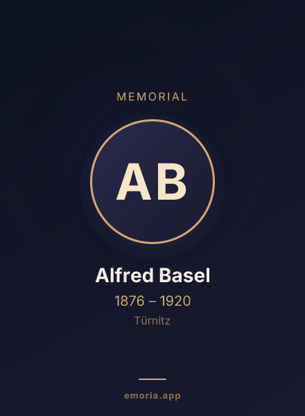 Memorial portrait of Alfred Basel