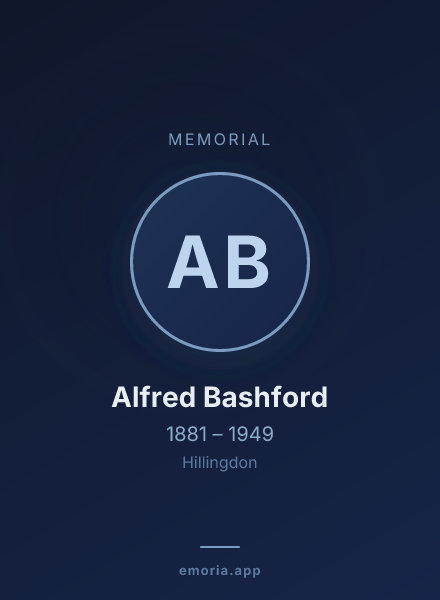 Memorial portrait of Alfred Bashford