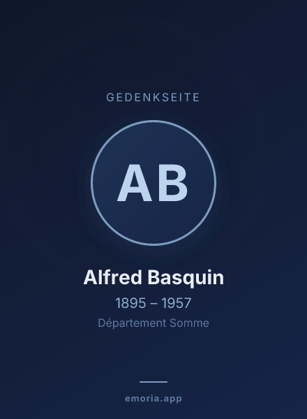 Gedenkportrait von Alfred Basquin