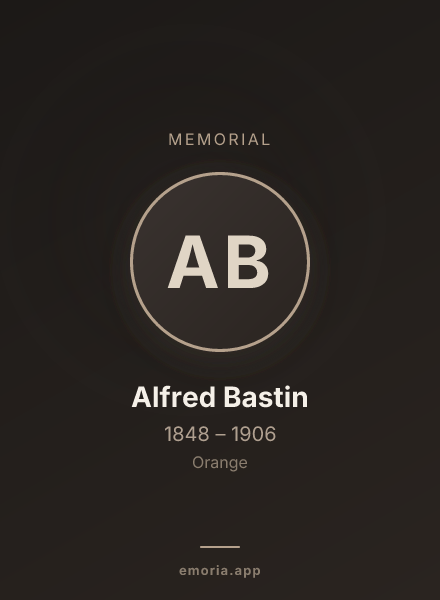 Memorial portrait of Alfred Bastin