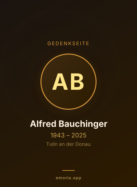 Gedenkportrait von Alfred Bauchinger