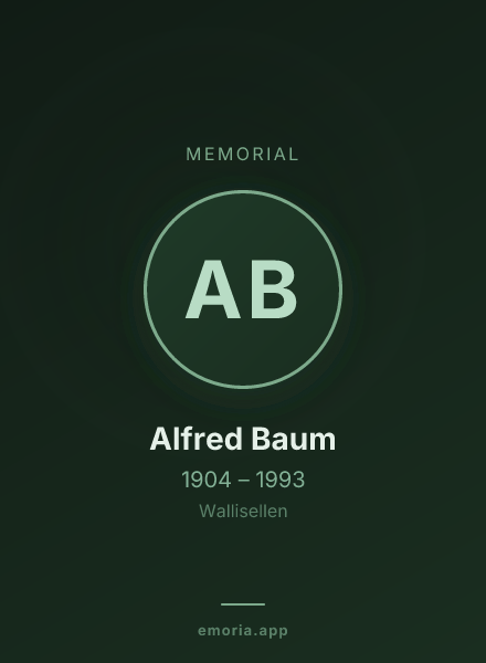 Memorial portrait of Alfred Baum