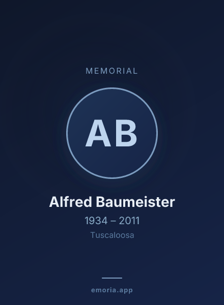 Memorial portrait of Alfred Baumeister