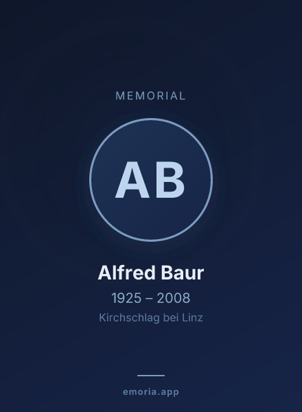 Memorial portrait of Alfred Baur